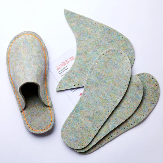 Joe's Toes Complete Felt Slipper Kit - Vegan edition! adult 1-2